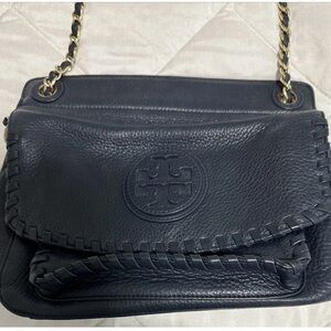 Tory Burch Navy Two Way Leather Women's Bag